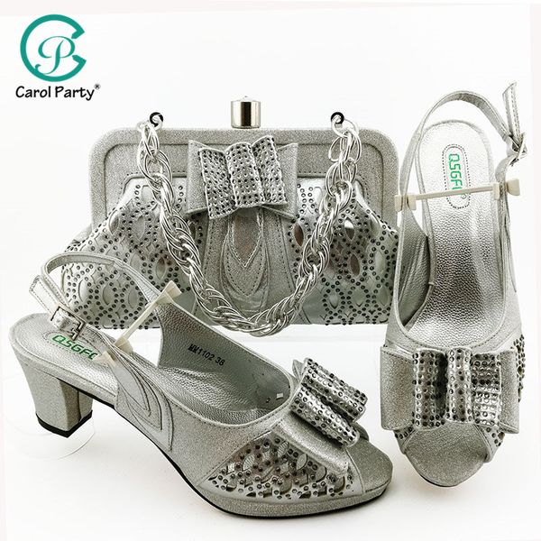 new fashion italian shoes with matching bags african high heel women shoes and bags set for prom party silver color, Black
new fashion italian shoes with matching bags african high heel women shoes and bags set for prom party silver color, Black
