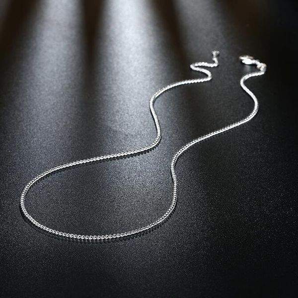женская 2мм боковой цепи 925 sterling silver 16 
женская 2мм боковой цепи 925 sterling silver 16