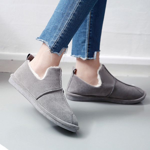 women's flats shoes winter thick plush slip on warm snow shoe flat shoes women 2018 pu leather student shoe woman footwear, Black
women's flats shoes winter thick plush slip on warm snow shoe flat shoes women 2018 pu leather student shoe woman footwear, Black