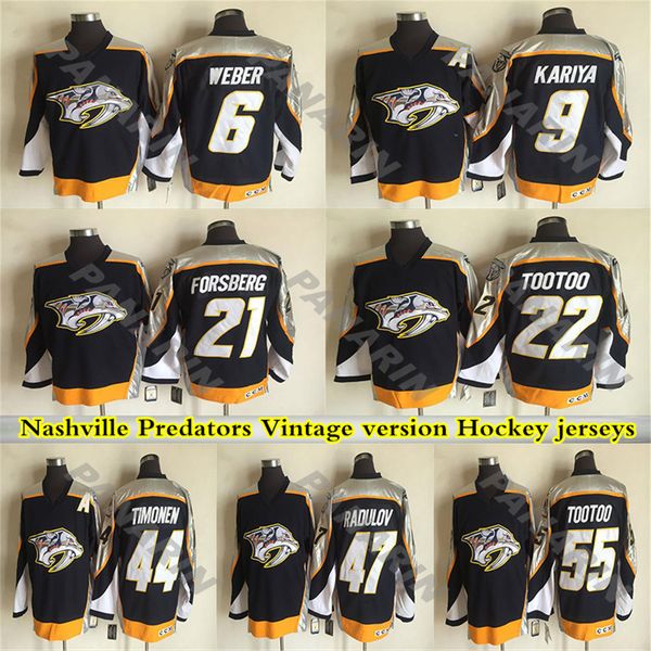 men's nashville predators vintage jerseys 9 kariya 44 timonen 47 radulov 21 forsberg 6 weber 22 tootoo 55 tootoo ccm hockey jersey, Black;red
men's nashville predators vintage jerseys 9 kariya 44 timonen 47 radulov 21 forsberg 6 weber 22 tootoo 55 tootoo ccm hockey jersey, Black;red