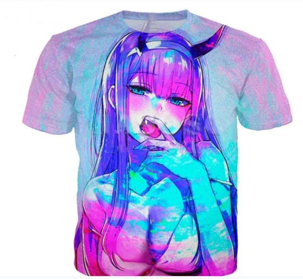 2019 fashion casual fashion short sleeve 3d printing classic anime darling in the franxx zero two men's and women's t-shirts k1205, White;black
2019 fashion casual fashion short sleeve 3d printing classic anime darling in the franxx zero two men's and women's t-shirts k1205, White;black