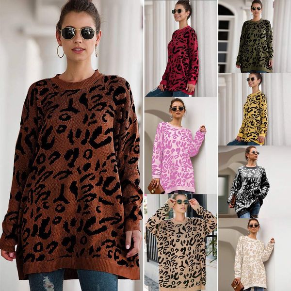 women casual leopard print tee long sleeve lady fashion crew neck knitted oversized pullover sweaters mini sweatshirt dress loose, White
women casual leopard print tee long sleeve lady fashion crew neck knitted oversized pullover sweaters mini sweatshirt dress loose, White