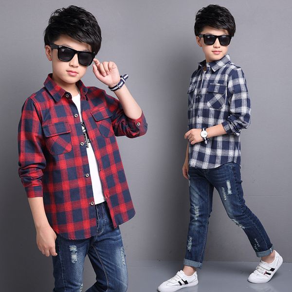 kids shirts for boys long sleeve plaid autumn children clothing teenage casual blouses plus size infant shirt 5 12 15 years, White;black
kids shirts for boys long sleeve plaid autumn children clothing teenage casual blouses plus size infant shirt 5 12 15 years, White;black