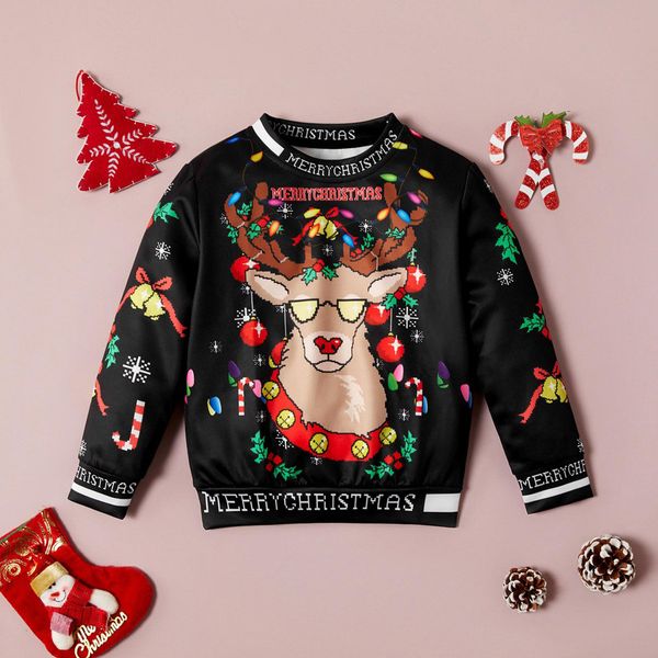 fashion winter baby kid girl letters long sleeve round collar warm sweatshirt pullover christmas clothing children clothes, Black
fashion winter baby kid girl letters long sleeve round collar warm sweatshirt pullover christmas clothing children clothes, Black