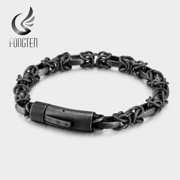 fongten retro charm bracelet men black stainless steel viking metal punk friendship wave chakra vintage bracelets men jewelry, Golden;silver
fongten retro charm bracelet men black stainless steel viking metal punk friendship wave chakra vintage bracelets men jewelry, Golden;silver