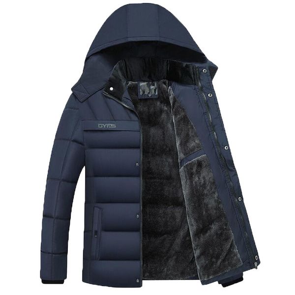 men fleece thicken warm winter down jackets outwear coats cotton-padded parkas hooded coat zipper overcoat male hat detachable, Black
men fleece thicken warm winter down jackets outwear coats cotton-padded parkas hooded coat zipper overcoat male hat detachable, Black