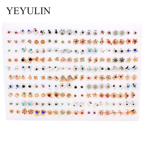 100pair/lot multi-style colorful fruit flower geometric crystal stud earrings set for women girls plastic earrings jewelry gifts, Golden;silver
100pair/lot multi-style colorful fruit flower geometric crystal stud earrings set for women girls plastic earrings jewelry gifts, Golden;silver
