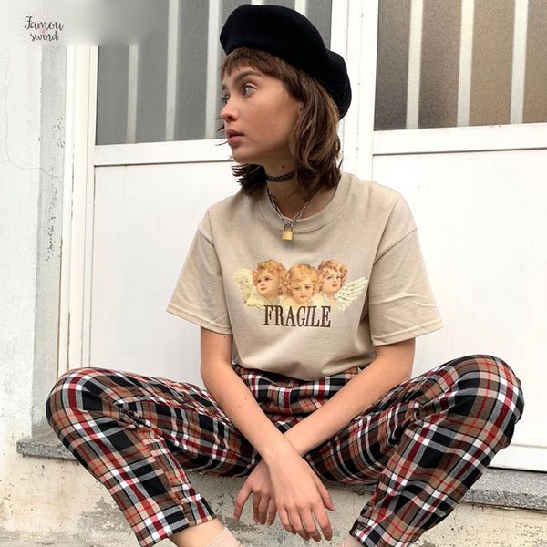 baby angel printing shirts casual women fashion t short sleeve o neck khaki loose female tees summer new 2019, White
baby angel printing shirts casual women fashion t short sleeve o neck khaki loose female tees summer new 2019, White