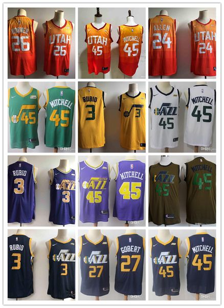 2019 utah jazz donovan 45 mitchell ricky 3 rubio rudy 27 nba gobert john 12 stockton karl 32 malone basketball jersey, Black
2019 utah jazz donovan 45 mitchell ricky 3 rubio rudy 27 nba gobert john 12 stockton karl 32 malone basketball jersey, Black