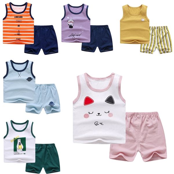 new children cotton clothing cute baby boy girl printed vest shorts 2pcs/sets infant cartoon fashion clothes sleeveless kid sets, White
new children cotton clothing cute baby boy girl printed vest shorts 2pcs/sets infant cartoon fashion clothes sleeveless kid sets, White