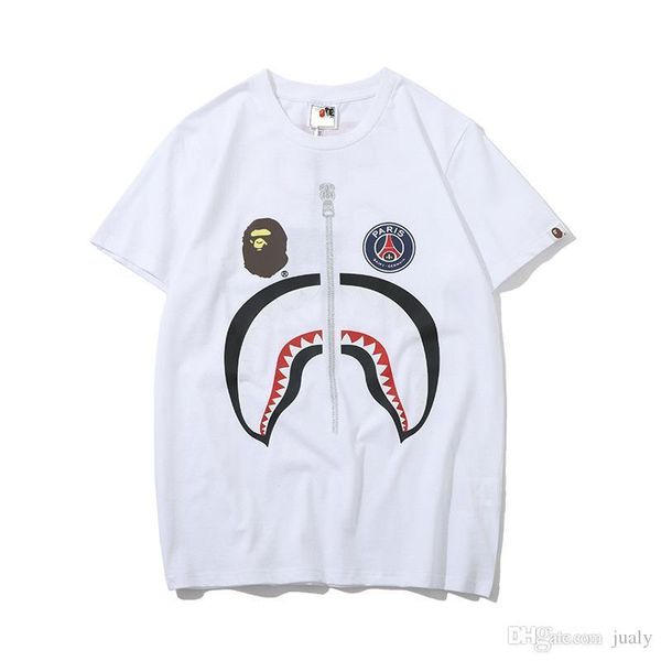 2019 the new ape tshirts with shark printed cotton a bathing t-shirt men's casual short-sleeved breathable outdoor wear aape for men wo, White
2019 the new ape tshirts with shark printed cotton a bathing t-shirt men's casual short-sleeved breathable outdoor wear aape for men wo, White