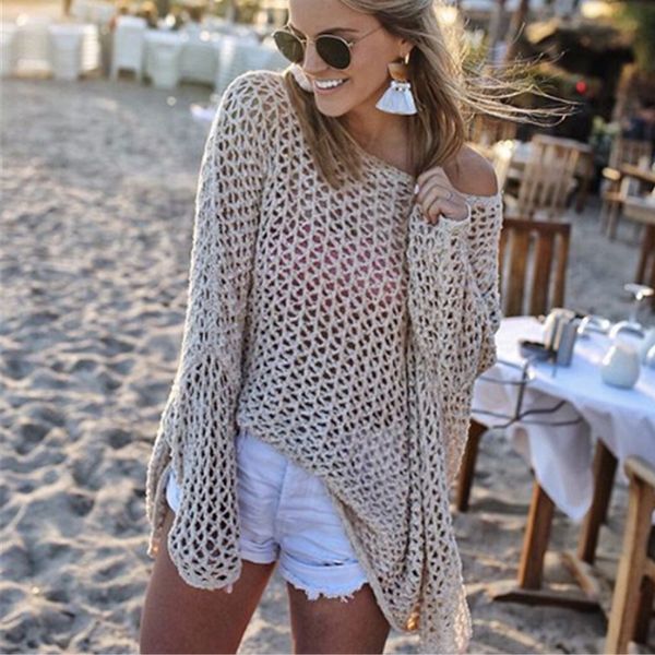 big size beach bikini cover up long sleeve blouse women loose crochet swimsuit see-through knitting swimwear beachwear, Blue;gray
big size beach bikini cover up long sleeve blouse women loose crochet swimsuit see-through knitting swimwear beachwear, Blue;gray