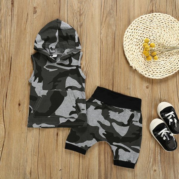 summer baby boys clothes for girls casual sleeveless camouflage print hoodie t-shirt +shorts costume set 1, White
summer baby boys clothes for girls casual sleeveless camouflage print hoodie t-shirt +shorts costume set 1, White