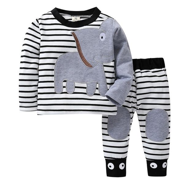 children's clothing clothes girls clothes newborn baby boys girls elephant striped print t-shirt set casaul clothes l30808, White
children's clothing clothes girls clothes newborn baby boys girls elephant striped print t-shirt set casaul clothes l30808, White