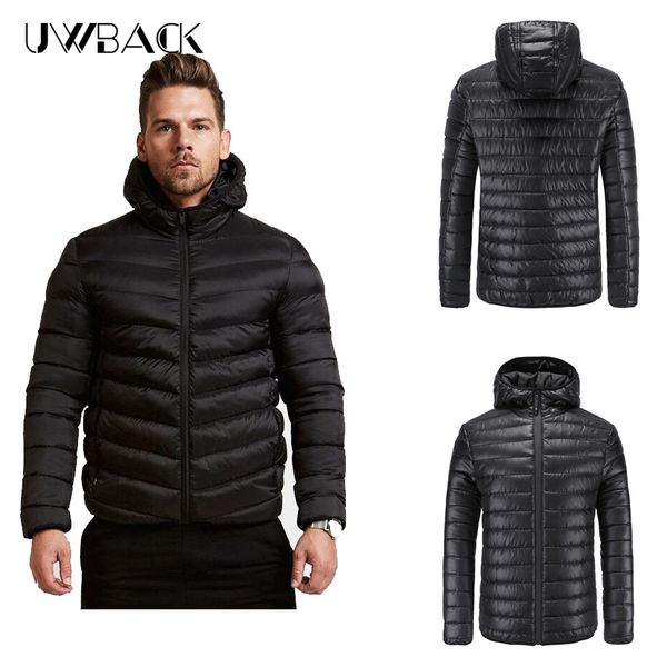 

new 2019 winter ultralight mens cotton down jackets lightweight overcoats casual classic coats plus size s-xxxl da019, Tan;black