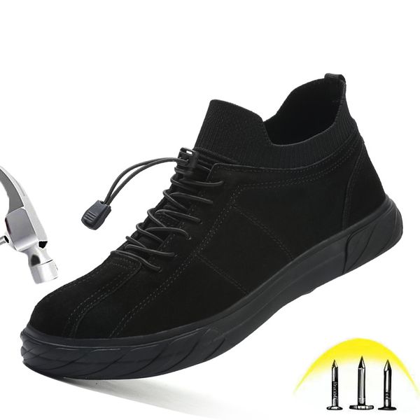 fashion casual safety shoes mens outdoor anti-slip wear-resistant protective shoes lightweight breathable safety work boots, Black
fashion casual safety shoes mens outdoor anti-slip wear-resistant protective shoes lightweight breathable safety work boots, Black