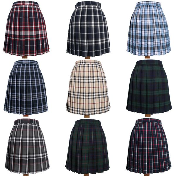 sweet women's plaid skirt plus size jk girl japanese school uniform short pleated a-line skirt multi colors preppy style, Black
sweet women's plaid skirt plus size jk girl japanese school uniform short pleated a-line skirt multi colors preppy style, Black