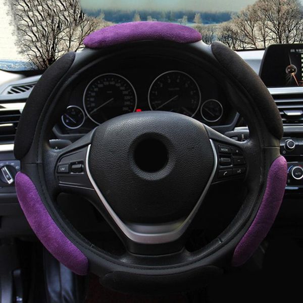 рулевое управление 38см черный колеса автомобиля протектора крышки теплый рулевая зимы аксессуары для интерьера автомобилей подколесные
