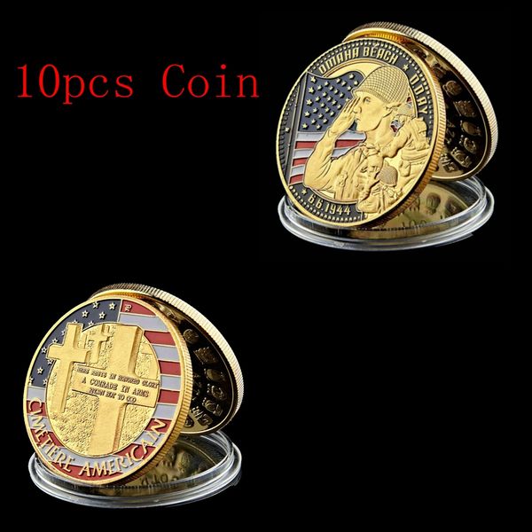 10pcs Free Shipping 1944.6.6 Omaha Beach Land Cimetiere American Metal Challenge Coins Collection
10pcs Free Shipping 1944.6.6 Omaha Beach Land Cimetiere American Metal Challenge Coins Collection