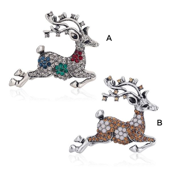 Simple Christmas Elk Rhinestone Brooch Women Wedding Party Jewelry Gift Scarves Hats Pin Christmas moose brooch accessories 10pcs/lot
Simple Christmas Elk Rhinestone Brooch Women Wedding Party Jewelry Gift Scarves Hats Pin Christmas moose brooch accessories 10pcs/lot