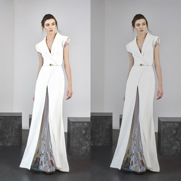 tony ward 2019 prom dresses deep v neck front split lace appliques evening gowns custom made floor length special occasion dress, Black
tony ward 2019 prom dresses deep v neck front split lace appliques evening gowns custom made floor length special occasion dress, Black