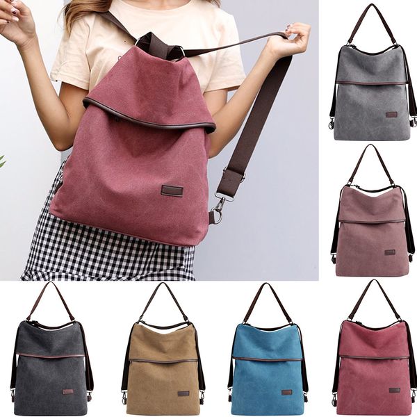 women's men's couples fashion new solid color canvas multi-function large capacity backpack travel bag
women's men's couples fashion new solid color canvas multi-function large capacity backpack travel bag