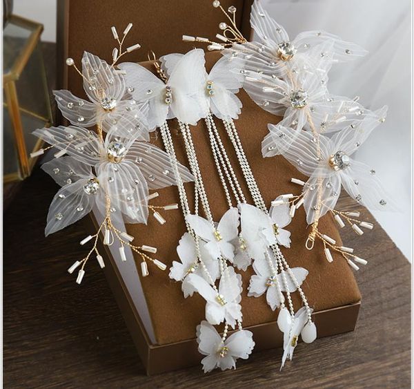 bridal tiara korean style beautiful beaded gimmick flower wedding accessories flower hairpin hair accessories, Silver
bridal tiara korean style beautiful beaded gimmick flower wedding accessories flower hairpin hair accessories, Silver