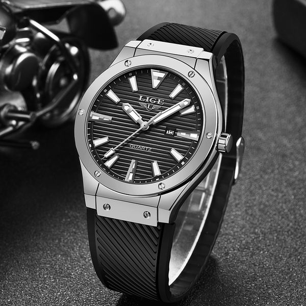 lige fashion men watches new silicone strap waterproof quartz watch men creative sport watch relogio masculino 2019, Slivery;brown
lige fashion men watches new silicone strap waterproof quartz watch men creative sport watch relogio masculino 2019, Slivery;brown