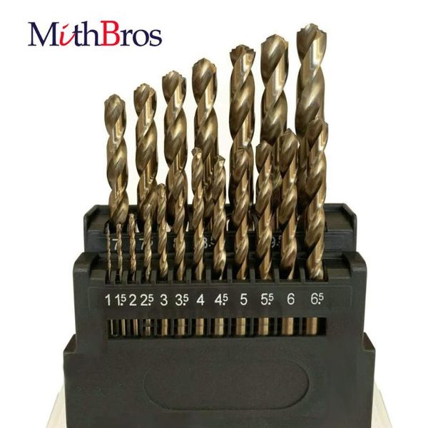 mithbros m42 hss twist drill bits set 8% cobalt twist drill bits set for stainless steel, hard metal and wood drilling
mithbros m42 hss twist drill bits set 8% cobalt twist drill bits set for stainless steel, hard metal and wood drilling