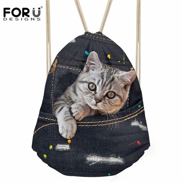 forudesigns fashion women drawstring bag black denim cat print storage bag soft beach bags kids boys girls daily sack backpacks
forudesigns fashion women drawstring bag black denim cat print storage bag soft beach bags kids boys girls daily sack backpacks