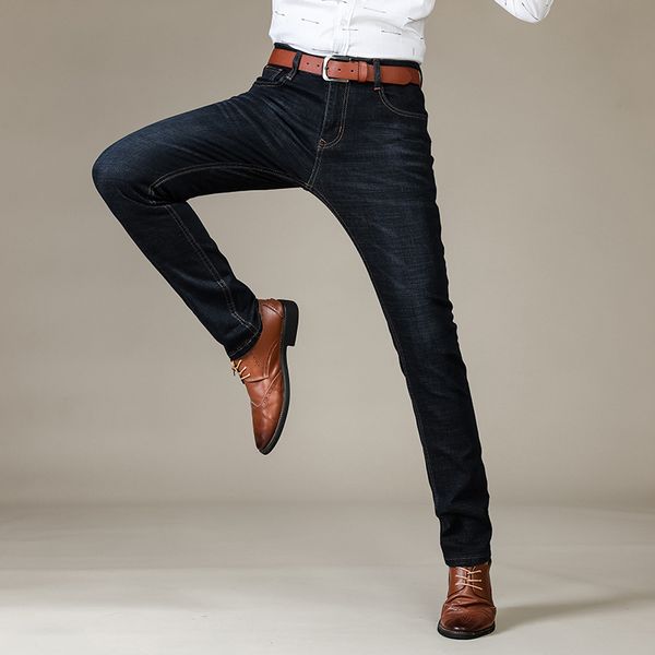 men jeans 2020 slim straight business casual black elasticity cotton denim pants trousers panta korean, Blue
men jeans 2020 slim straight business casual black elasticity cotton denim pants trousers panta korean, Blue