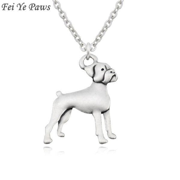 vintage silver color boxer dog charm pendant choker necklace for women men stainless steel long chain jewelry chocker pet gift
vintage silver color boxer dog charm pendant choker necklace for women men stainless steel long chain jewelry chocker pet gift