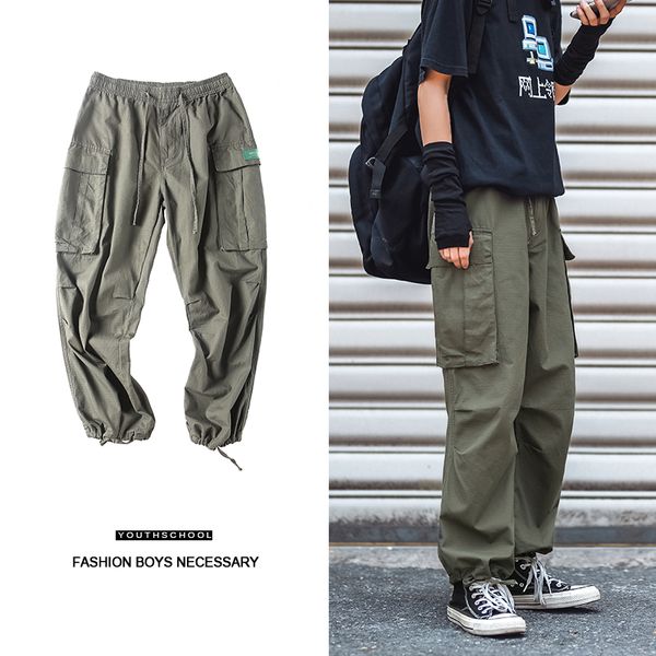 men's trousers fall 2019 summer slim multi-pocket nine-minute harlan trousers loose casual individuality youth men's wear, Black
men's trousers fall 2019 summer slim multi-pocket nine-minute harlan trousers loose casual individuality youth men's wear, Black