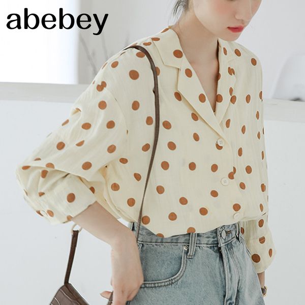 2020 new arrival women casual v-neck blouses spring summer chiffon polka dots shirt, White
2020 new arrival women casual v-neck blouses spring summer chiffon polka dots shirt, White
