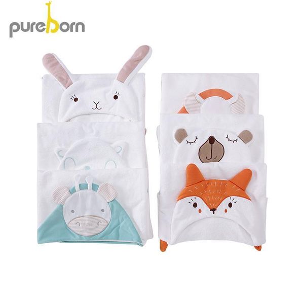 pureborn newborn baby bath towel cartoon animal hooded baby towel blanket for boys girls baby stuff y200429
pureborn newborn baby bath towel cartoon animal hooded baby towel blanket for boys girls baby stuff y200429