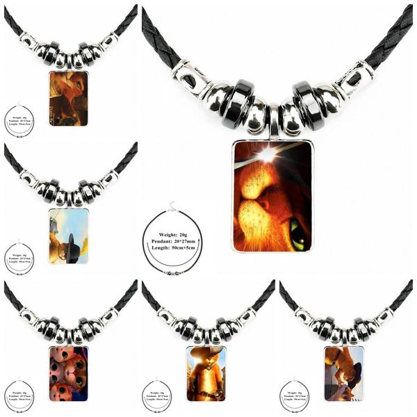for schoolgirl maxi black leather bead pendant jewelry with glass cabochon choker long pendant necklace shrek puss in boots, Silver
for schoolgirl maxi black leather bead pendant jewelry with glass cabochon choker long pendant necklace shrek puss in boots, Silver