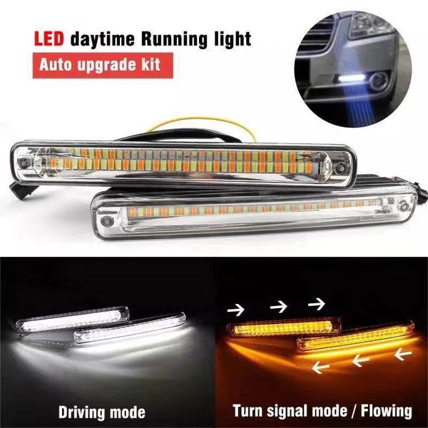 новые последовательные течет автомобиль led дневной ходовой свет drl + желтый сигнал поворота супер белый drl противотуманные фары 12 в
новые последовательные течет автомобиль led дневной ходовой свет drl + желтый сигнал поворота супер белый drl противотуманные фары 12 в