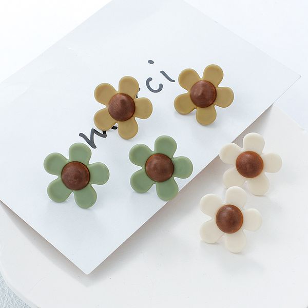 amorcome simple flower stud earrings green yellow acrylic wooden flower earrings for women gift elegant jewelry accessories, Golden;silver
amorcome simple flower stud earrings green yellow acrylic wooden flower earrings for women gift elegant jewelry accessories, Golden;silver