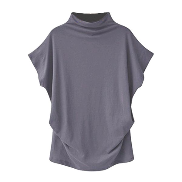 sagace new women t-shirt turtleneck short sleeve cotton solid casual blouse t shirt plus size casual tees loose t shirt, White
sagace new women t-shirt turtleneck short sleeve cotton solid casual blouse t shirt plus size casual tees loose t shirt, White