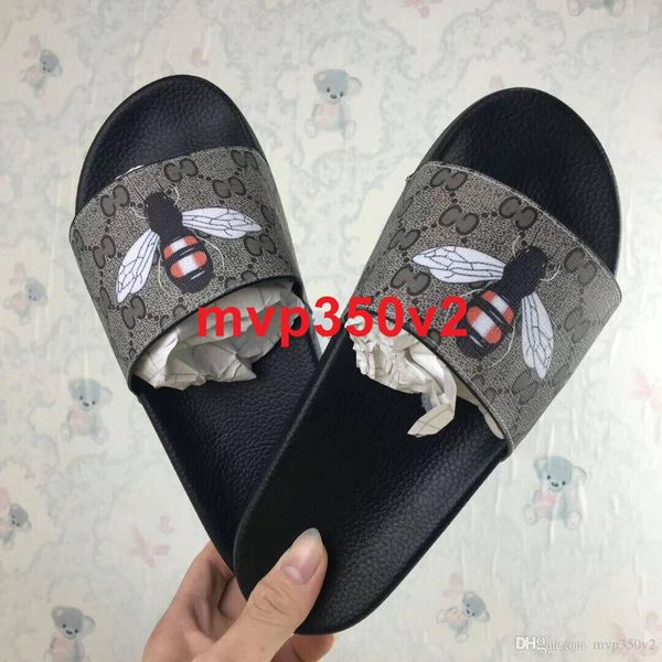 2019 luxury designer mens womens summer sandals beach slide luxury slippers ladies designer shoes print leather flowers bee 36-46 with box, Black
2019 luxury designer mens womens summer sandals beach slide luxury slippers ladies designer shoes print leather flowers bee 36-46 with box, Black