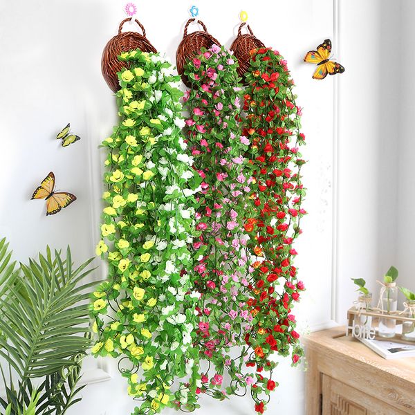 simulation faux silk flowers rose flower vine for home wedding decoration fake leaf diy hanging garland artificial flowers
simulation faux silk flowers rose flower vine for home wedding decoration fake leaf diy hanging garland artificial flowers