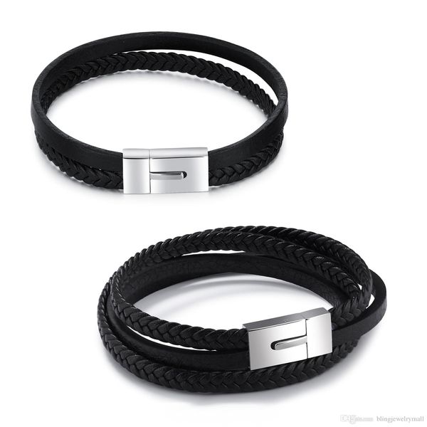 man cowhide bracelet & bangle multi wrap weaved fashion charm bracelet with delicate clasp jewelry fl1130, Black
man cowhide bracelet & bangle multi wrap weaved fashion charm bracelet with delicate clasp jewelry fl1130, Black