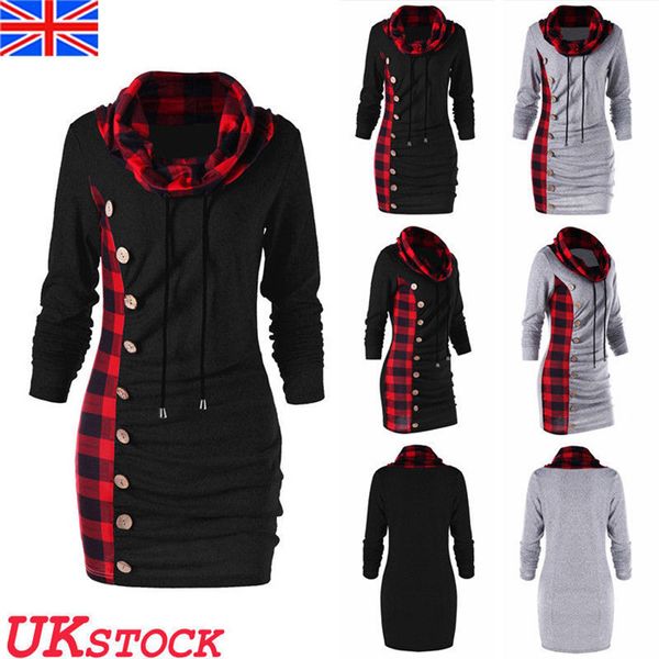 womens autumn designer plaid print hoodies long style pullover winter female clothing coats fashion style casual apparel, Black
womens autumn designer plaid print hoodies long style pullover winter female clothing coats fashion style casual apparel, Black