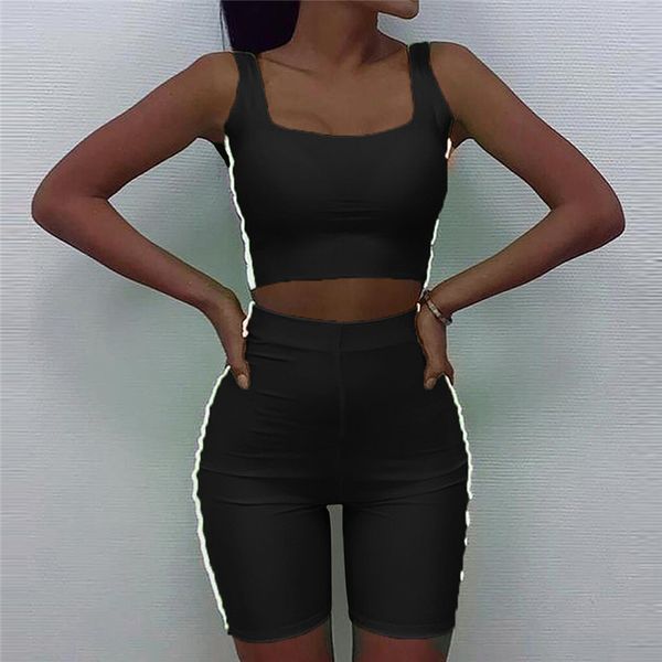 2pcs women's luminous sports suit loose sleeveless tracksuit running sets sweatshirt gym clothing sports suit solid color, Black;blue
2pcs women's luminous sports suit loose sleeveless tracksuit running sets sweatshirt gym clothing sports suit solid color, Black;blue