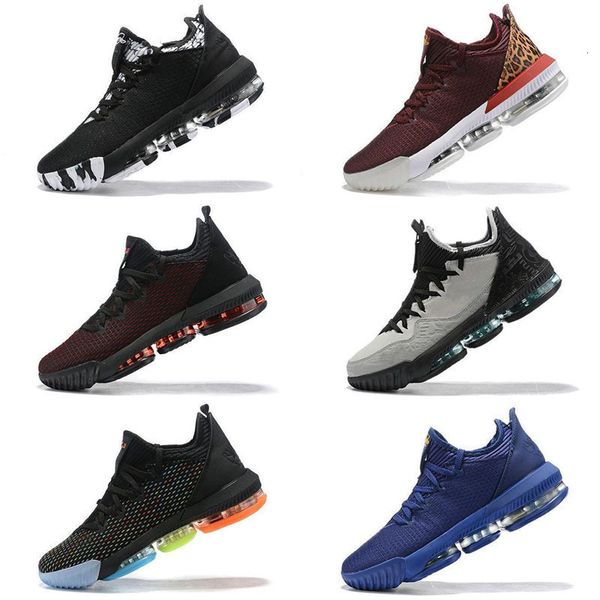новые мужские lebrons 16 xvi low kids basketball shoes for sale retro bhm oreo lebron 3 кроссовки, Black