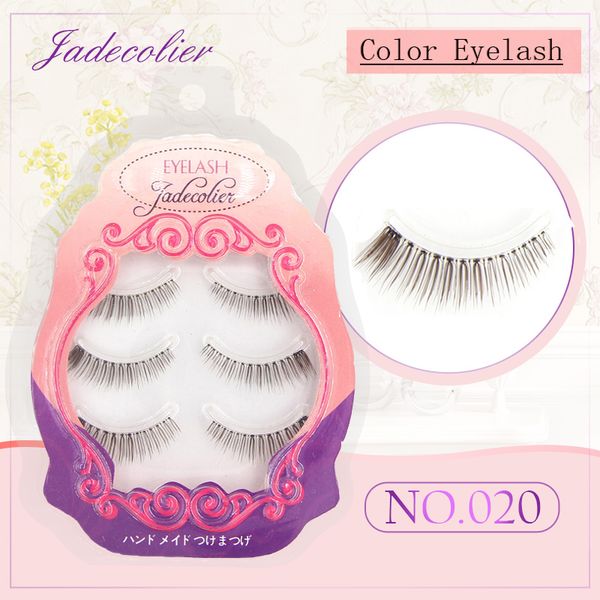 false eyelashes jadecolier 3 pairs hand made dark brown natural long brown/light strip eyelash
false eyelashes jadecolier 3 pairs hand made dark brown natural long brown/light strip eyelash
