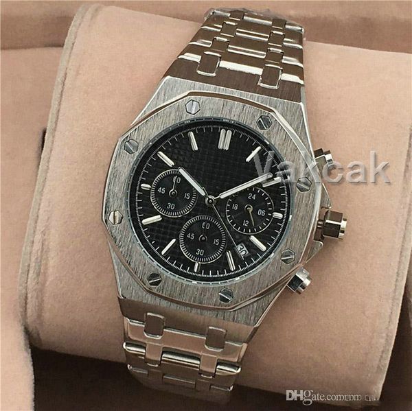 all subdials work mens chronograph stainless steel quartz satch watch for men fashion designer watches sports wristwatches, Slivery;brown
all subdials work mens chronograph stainless steel quartz satch watch for men fashion designer watches sports wristwatches, Slivery;brown