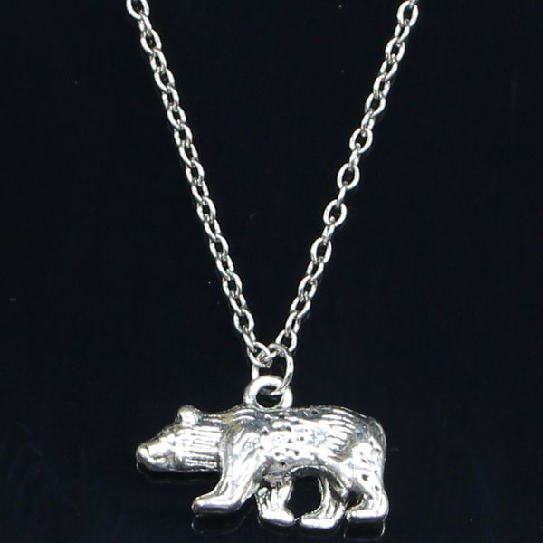 20pcs new fashion necklace 24x15mm bear california state flag silver pendants short long women men colar gift jewelry choker
20pcs new fashion necklace 24x15mm bear california state flag silver pendants short long women men colar gift jewelry choker