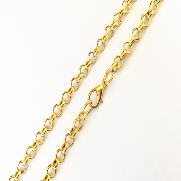 5mm gold color round shape link pendant chain with lobster clasp necklace accessories chain 3pcs/lot, Silver
5mm gold color round shape link pendant chain with lobster clasp necklace accessories chain 3pcs/lot, Silver