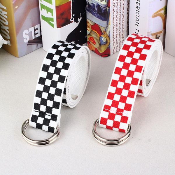 women fashion punk checkered belt waistband long black and white plaid checkerboard couple checkered canvas belts, Black;brown
women fashion punk checkered belt waistband long black and white plaid checkerboard couple checkered canvas belts, Black;brown